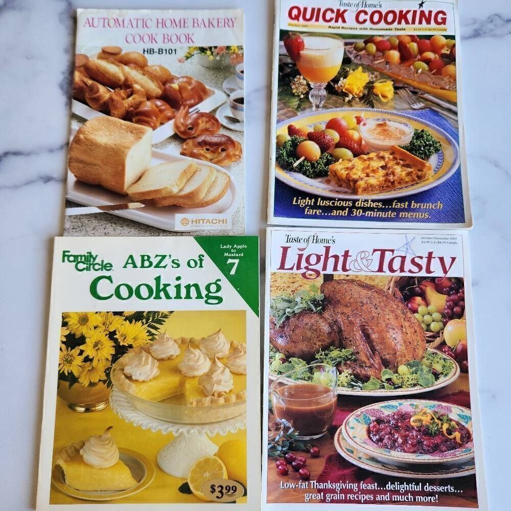 Vintage magazines bundle of four family circle ABCs of cooking Hitachi bread Tas